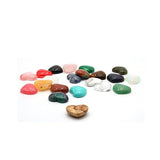 18mm Heart Natural Stone Loose Beads Opal Rose Quartz Tiger's Eye Cabochons