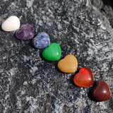 18mm Heart Natural Stone Loose Beads Opal Rose Quartz Tiger's Eye Cabochons