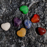 18mm Heart Natural Stone Loose Beads Opal Rose Quartz Tiger's Eye Cabochons