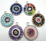 7 Chakra Reiki Healing Turquoise Quartz Crystal Pendant 6PCS