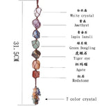 Natural Stone 7 Chakra Car Pendant Reiki Amethyst Fringe Auto Supply