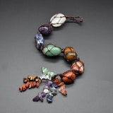 Natural Stone 7 Chakra Car Pendant Reiki Amethyst Fringe Auto Supply