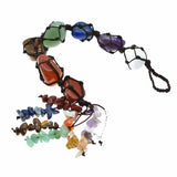 Natural Stone 7 Chakra Car Pendant Reiki Amethyst Fringe Auto Supply