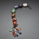 Natural Stone 7 Chakra Car Pendant Reiki Amethyst Fringe Auto Supply