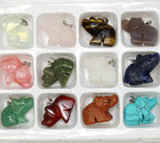 Natural Stone Bear Pendant for DIY Bracelet Necklace Ornaments