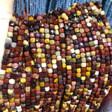 Mookaite Gem Faceted Beads 4x4mm