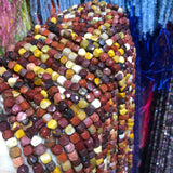 Mookaite Gem Faceted Beads 4x4mm