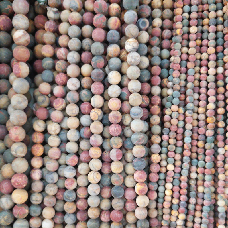 Natural Stone Beaded 4/6/8/10/12mm Round Isolation Loose Beads
