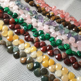 Faceted Water Drop Natural Stone Beads for Jewelry Making DIY