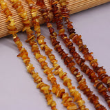 Irregular Red Yellow Amber Crystal Stone Beads for Jewelry Making