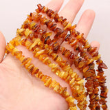 Irregular Red Yellow Amber Crystal Stone Beads for Jewelry Making
