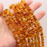 Irregular Red Yellow Amber Crystal Stone Beads for Jewelry Making