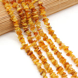 Irregular Red Yellow Amber Crystal Stone Beads for Jewelry Making