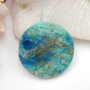 Chrysocolla Natural Stone Pendant Bead 30x2mm
