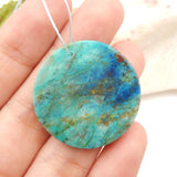 Chrysocolla Natural Stone Pendant Bead 30x2mm
