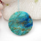 Chrysocolla Natural Stone Pendant Bead 30x2mm