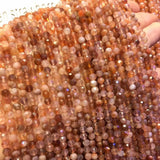 Golden Sunstone Faceted Small Beads for Jewelry Making