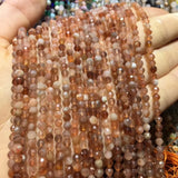 Golden Sunstone Faceted Small Beads for Jewelry Making
