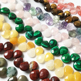 Natural Stone Faceted Water Drop Shape Beads Crystal String Bead