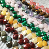 Natural Stone Faceted Water Drop Shape Loose Beads Crystal String Bead