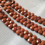 Natural Stone Faceted Water Drop Shape Beads Crystal String Bead