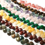 Natural Stone Faceted Water Drop Shape Loose Beads Crystal String Bead