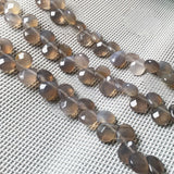Grey Agates Crystal Faceted Water Drop Beads for Jewelry Making