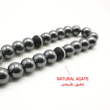 Natural Hematite Tasbih Agate Rosary Prayer Beads 33 66 99 Stone Tassel