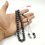 Natural Hematite Tasbih Agate Rosary Prayer Beads 33 66 99 Stone Tassel