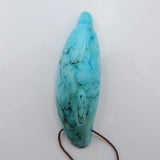 Howlite Carved Dolphin Pendant Bead 68x21x21mm