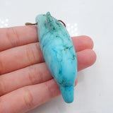 Howlite Carved Dolphin Pendant Bead 68x21x21mm