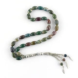 Indian Agate Islamic Rosary Bracelet 8*12mm Agate 33 Muslim Tasbih Allah