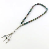 Indian Agate Islamic Rosary Bracelet 8*12mm Agate 33 Muslim Tasbih Allah