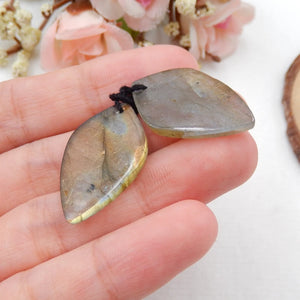 Labradorite Fashion Gemstone Earring Beads 27x16x4mm