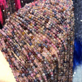 Natural Ruby Sapphire Round Beads 3mm for Jewelry Making
