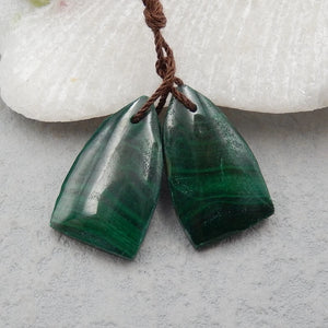 Malachite Woman Earrings Bead Charms Jewelry Gift Gem