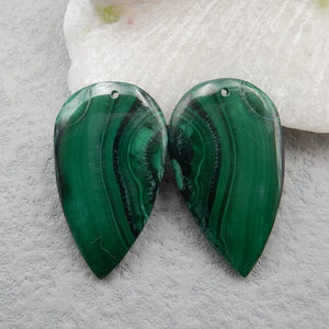 Malachite Woman Earrings Charms Jewelry Gift Gem 33x19x4mm