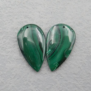 Malachite Woman Earrings Charms Jewelry Gift Gem 33x19x4mm
