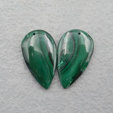 Malachite Woman Earrings Charms Jewelry Gift Gem 33x19x4mm