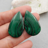 Malachite Woman Earrings Charms Jewelry Gift Gem 33x19x4mm
