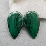 Malachite Woman Earrings Charms Jewelry Gift Gem 33x19x4mm