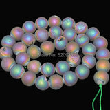 Titanium Coated Druzy Quartz Agat Round Beads 8-12mm
