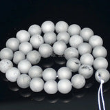 Titanium Coated Druzy Quartz Agat Round Beads 8-12mm