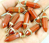 Natural Stone Opal Turquoise Lapis Tiger Eye Crystal Quartz Pendants