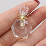 Stone Perfume Bottle Double Hole Pendant for DIY Jewelry Making