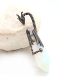 Pink Quartz Dragon Pendant Healing Crystal Necklace