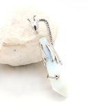 Pink Quartz Dragon Pendant Healing Crystal Necklace
