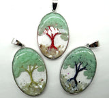 7 Chakra Reiki Healing Tree Pendant for DIY Jewelry Making