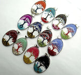 7 Chakra Reiki Healing Tree Pendant for DIY Jewelry Making