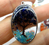 7 Chakra Reiki Healing Tree Pendant for Jewelry-making